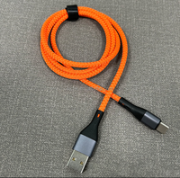 En magasin, cordon de charge pour téléphone en nylon 1M 3A, câble de charge rapide Micro USB Type C avec conducteur en cuivre pur pour iPhone