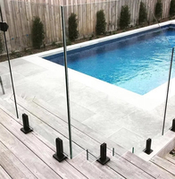 Edelstahl 304 316 Glas-Spigot 2205 Schwarze Glasgeländer-Klemmen Rahmenlose Balustrade Geländer für Pool und Treppe