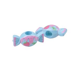 Custom Printed Candy Acrylic Beads <b>Large</b> Hole Loose Spacer DIY Keychains <b>Bag</b> Charms Accessories Wholesale Bulk - Product Image 5