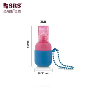 SLY007-3ML màu xanh hồng màu mini uống chai hình rỗng Lip Gloss Ống Dễ Thương Bao bì với treo chuỗi - Product Image 3