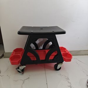Asiento rodante para mecánico con rotación de 360 grados °   <span class=keywords><strong>Taburete</strong></span> Giratorio con Ruedas para Detallado Automotriz o Reparaciones en Posición Baja - Product Image 1