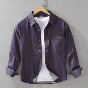 Camisa Casual Japonesa de Manga Larga de Mezclilla para Hombre, Estilo Holgado - Product Image 6