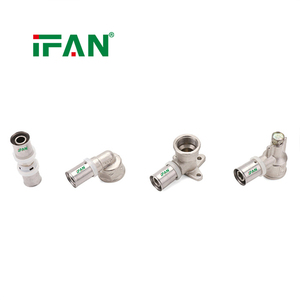 Raccord coudé à sertir en laiton IFAN haute performance pour tuyaux multicouches <span class=keywords><strong>profil</strong></span>és en U ou en <span class=keywords><strong>TH</strong></span> ou tuyaux PEX-AL-PEX - Product Image 1