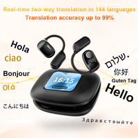 Écouteurs intra-auriculaires Ai à traduction en temps réel, son HD, écran intelligent LED, pour affaires, voyages, sport, étanches IPX4, double appareil