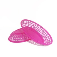 Panier de rangement ovale multifonctionnel en plastique PP écologique Goodman, coloré, avec logo personnalisé pour servir fruits, pain et frites