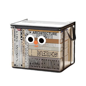 Caja organizadora de libros plegable transparente personalizada de fábrica, con función antipolvo, de mimbre y aluminio, para estudiantes. - Product Image 6