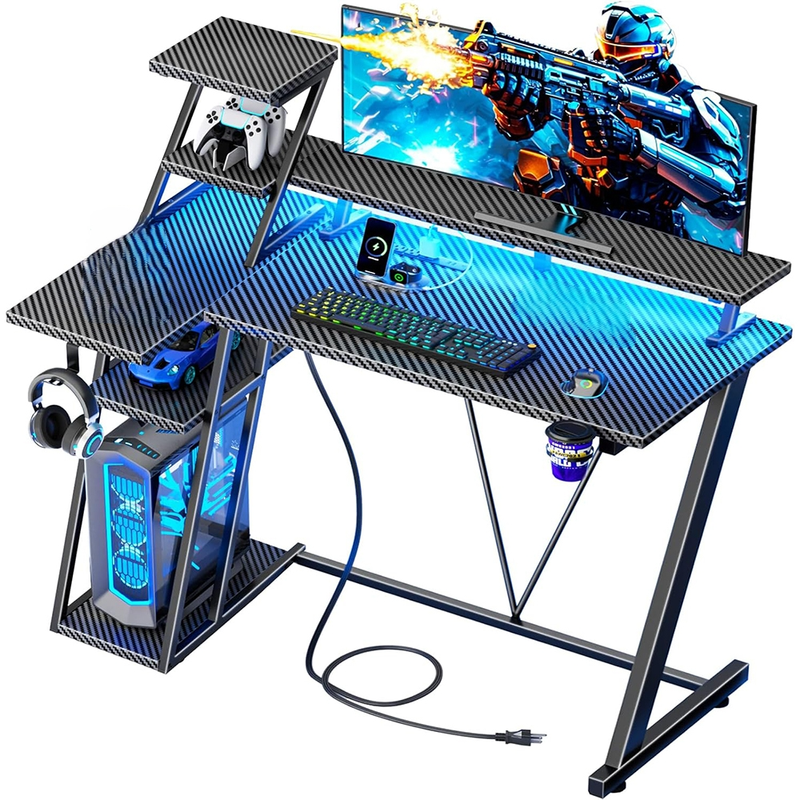 Modern Black Professional Racing Gaming Table