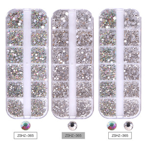 2023 nouveau 12 grilles <span class=keywords><strong>ongles</strong></span> Art strass mixte AB diamant strass pour <span class=keywords><strong>ongles</strong></span> 3D bricolage décoration - Product Image 1