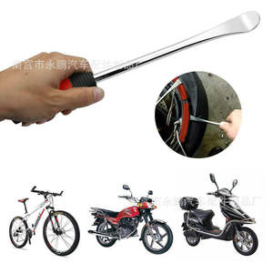 Outil de démontage de pneus pour moto, vélo, scooter, réparation de pneus avec poignée rouge - Product Image 1