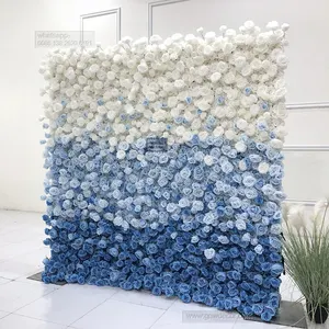 GNW Flower Artificial Wall Backdrop Decoration For Wedding Party Events Roll Up Flower Wall
