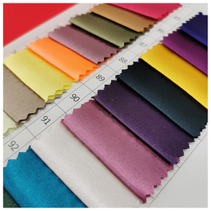 Đồng Bằng Nhuộm 96% Polyester 4% Spandex Vải Sáng Căng Satin Vải Cho Quần Áo - Product Image 4