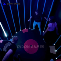 Jeu de réaction rapide pour toute la famille Cylinder Activate Game dans un tube métallique avec projection