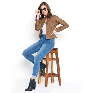 Wholesale New Winter Women <b>Suede</b> Leather <b>Jackets</b> Custom Demand Fully <b>Suede</b> Design Breathable - Product Image 5