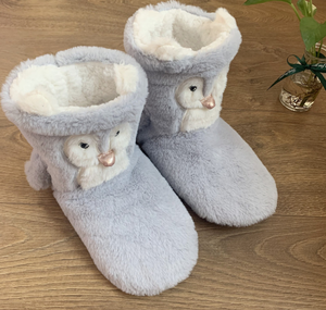 Animal bonito do pinguim da menina e Senhoras Inverno <span class=keywords><strong>Anti</strong></span> Escorregar Aconchegante Interior Forrado De Peles de Pelúcia Meias Boot - Product Image 3