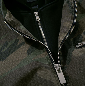 <span class=keywords><strong>Felpa</strong></span> con Cappuccio da <span class=keywords><strong>Uomo</strong></span> Oversize Vintage Stile Cargo con Zip, Logo Personalizzato, Effetto Sbiadito e Camouflage - Product Image 4