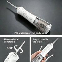 Hydropulseur Portable Irrigateur Buccal Nettoyeur de Dents Électrique Étanche IPX7 Appareil de Soin Bucco-dentaire