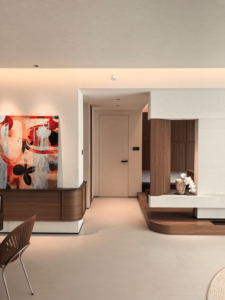 Ensemble <span class=keywords><strong>de</strong></span> meubles <span class=keywords><strong>de</strong></span> style bois <span class=keywords><strong>de</strong></span> style mi-siècle : armoire à chaussures d'entrée, buffet <span class=keywords><strong>de</strong></span> salle à manger, armoire murale <span class=keywords><strong>de</strong></span> salon. - Product Image 6