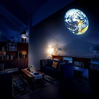 Projecteur LED USB Veilleuse Lampe Terre-Lune en Aluminium Lumière Colorée à Intensité Réglable Design Moderne Décoration Murale Chambre à Coucher