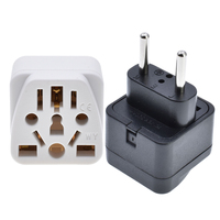 Adaptateur de prise de conversion standard européenne avec deux broches rondes, adaptateur universel 4,0 mm de US/EU/UK/AU vers prise standard européenne WY-9C