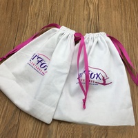 Öko-Wiederverwendbare Baumwoll-Schuhbeutel mit Kordelzug und Individuellem Logo für Ballett- und Tanzschuhe, Aufbewahrungstasche für Damen-Gymnastikschuhe