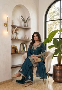Ensemble Kurti Salwar Kameez indien pakistanais brodé de qualité supérieure pour femmes, vêtements de fête ethniques, disponible au meilleur prix - Product Image 4