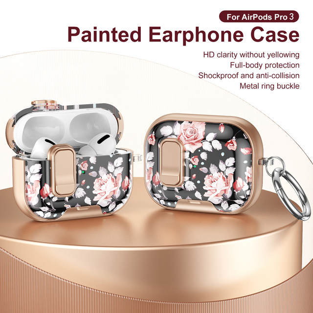 Funda for AirPods Pro 2 3  Case With Phone Holder Headphone Cover for AirPods 4 ANC Cases Security Lock Earphone Coque Sleeve