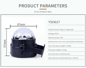 Đèn Disco Mini RGB 4 Loại Cổng Kết Nối, Đèn LED DJ, Đèn Trang Trí Xe Hơi, Đèn Âm Thanh Tự Điều Khiển Cho Tiệc Tùng, Giáng Sinh, Quán Bar, KTV, Sàn Nhảy - Product Image 4