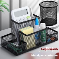 Rangement pour accessoires de bureau Organisateurs de bureau Porte-stylo 4 compartiments Porte-stylo en maille