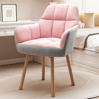 Chaise de salle à manger moderne et durable en velours avec dossier, idéale pour la maison, le bureau, l'hôtel, le restaurant et comme chaise de coiffeuse