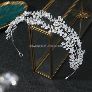 RE6042 Diadème de mariée en zircon CZ Accessoires de cheveux pour mariage - Product Image 2