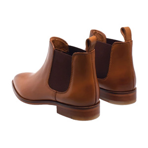 Slip classico in vera pelle marrone con <span class=keywords><strong>stivaletti</strong></span> <span class=keywords><strong>Chelsea</strong></span> elastici impermeabili da <span class=keywords><strong>donna</strong></span> - Product Image 3