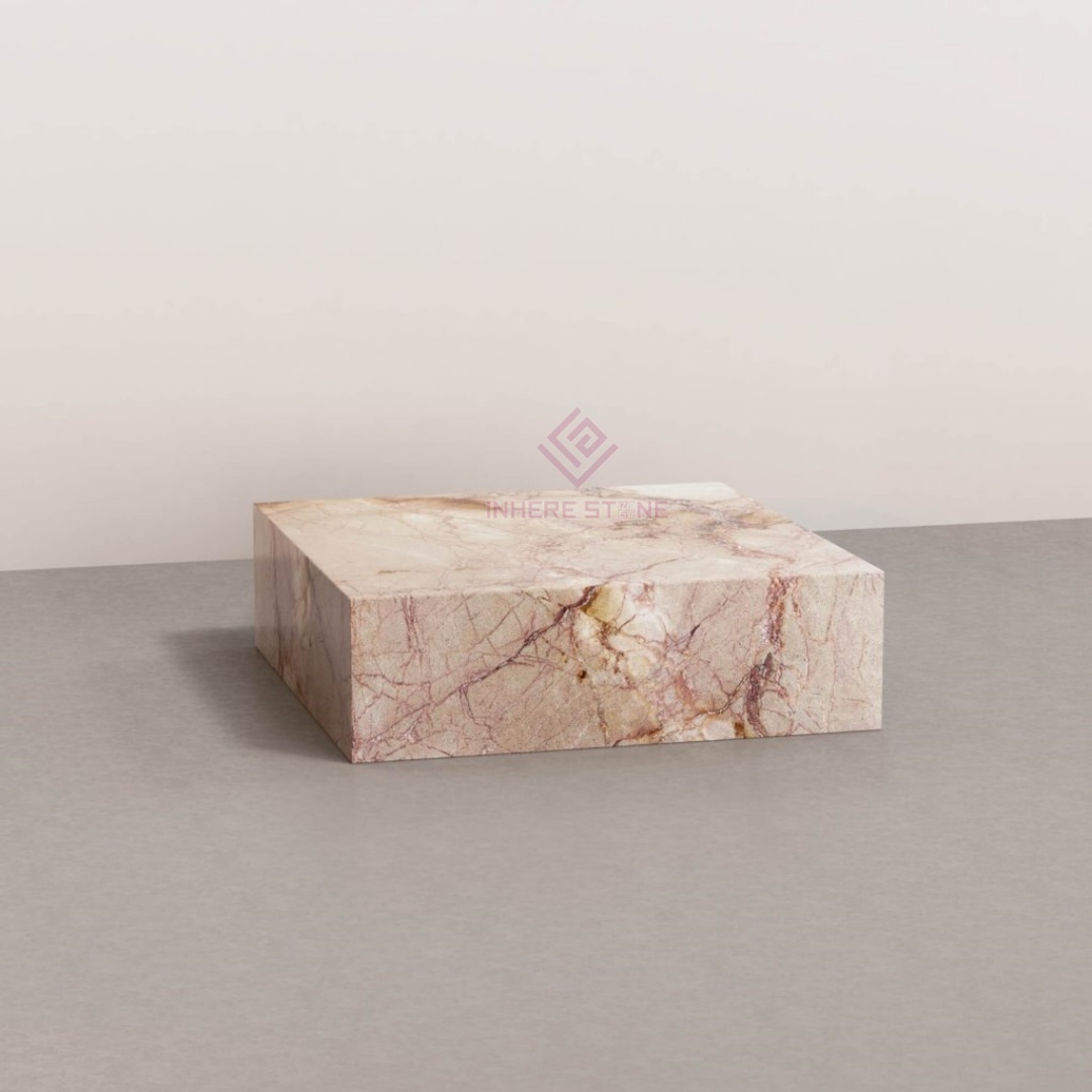 Breccia Pernice plinto marmo tavolino