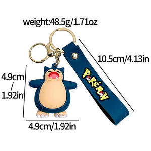 QY Cute Anime Monster PVC Rubber Keychain Cartoon Character Pendant Collectible Bag Charm Key Ring Gift Toy - Product Image 6