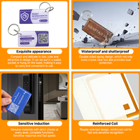 Porte-clés RFID programmable 13,56 MHz 1k NFC étanche avec anneau (matériau époxy + PVC)