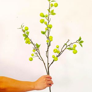 Lebensechter Seidenapfelzweig mit 33 Früchten 100cm für Fotografie-Requisiten Heim-Vase Hochzeits- & Weihnachts-Blumendekoration - Product Image 3