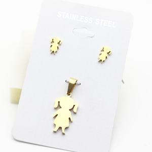 Fashion <b>Kids</b> <b>Jewelry</b> Set Cartoon <b>Jewelry</b> Type Trendy Cute Girls Women Earrings and Pendant Statement Gold <b>Jewelry</b> Sets - Product Image 3