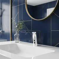 Robinet mitigeur automatique de lavabo de salle de bain sans contact avec détecteur de mouvement Robinet intelligent avec détecteur de mouvement
