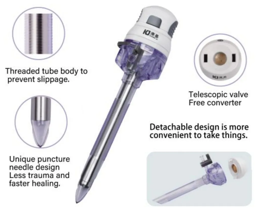 使い捨てLaparoscopy Safety TrocarおよびCannula BladelessTrocar Laparoscopic Trocar