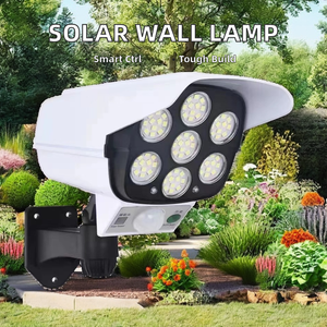 Ngoài trời điều khiển từ xa Đèn tường xoay cảm biến chuyển động mô phỏng Màn hình máy ảnh năng lượng mặt trời đèn sân vườn - Product Image 2