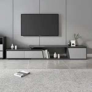 工場北欧スタイルの白色テレビスタンドリビングルーム家具マット木製テレビキャビネット