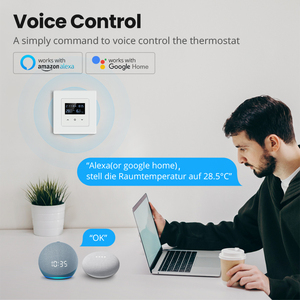 Termostato inteligente Avatto Tuya Wifi Fussbodenheiz, controlador remoto de temperatura de caldera de Gas para Google Home Alexa Wlan termostato - Product Image 5