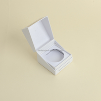 Boîte cadeau rigide de luxe blanche personnalisée avec couvercle, élégante boîte d'emballage pour bougies parfumées, crème pour le visage et articles de soin de luxe