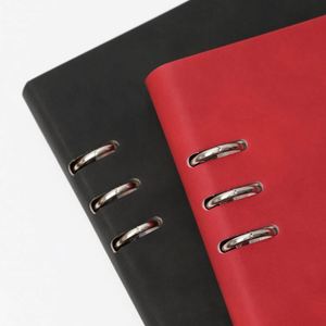 Promotion Cheap Custom A5 Pu Leather Notebook High Quality PU Leather Custom Leather Loose <b>Leaf</b> Notebook - Product Image 4