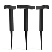 Lampe solaire de jardin moderne en forme de T, étanche IP65, à LED, avec piquet, allumage/extinction automatique pour cour, pelouse, terrasse extérieure
