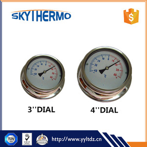 Thermomètre capillaire en acier inoxydable complet pour climatisation, bride avant et arrière - Product Image 4