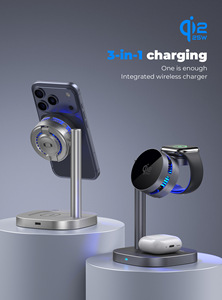 Base de Carga Inalámbrica Magnética de 25W, Estación de Carga 3 en 1 con Refrigeración por Semiconductor TEC para iPhone, iWatch y <span class=keywords><strong>AirPods</strong></span> - Product Image 5