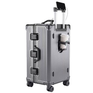 Aluminum <b>Frame</b> Luggage 20 Inch Trolley Case With Lock Lightweight Carry On Suitcase For Travel - Product Image 1