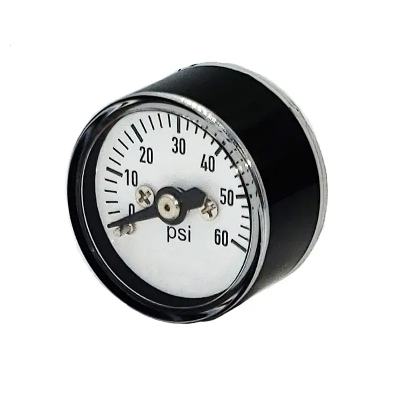 Minimanómetro de presión, conexión trasera, medidores de micro presión, 25mm, 60psi