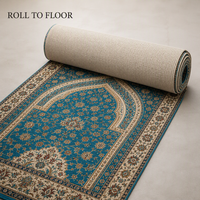 Tapis de prière turc ottoman en laine pour mosquée, personnalisé de 6 mm à 15 mm pour grande salle de prière