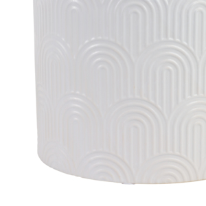 Vasi in ceramica per piante da interno ed esterno, per succulente, erbe aromatiche, orchidee, decorativi, bianchi, con bordo a conchiglia, set di due. - Product Image 5